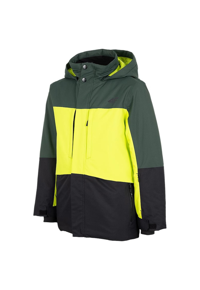 Geaca de schi copii HJZ22-JKUMN004 - cu gluga ajustabila - poliester - multicolor