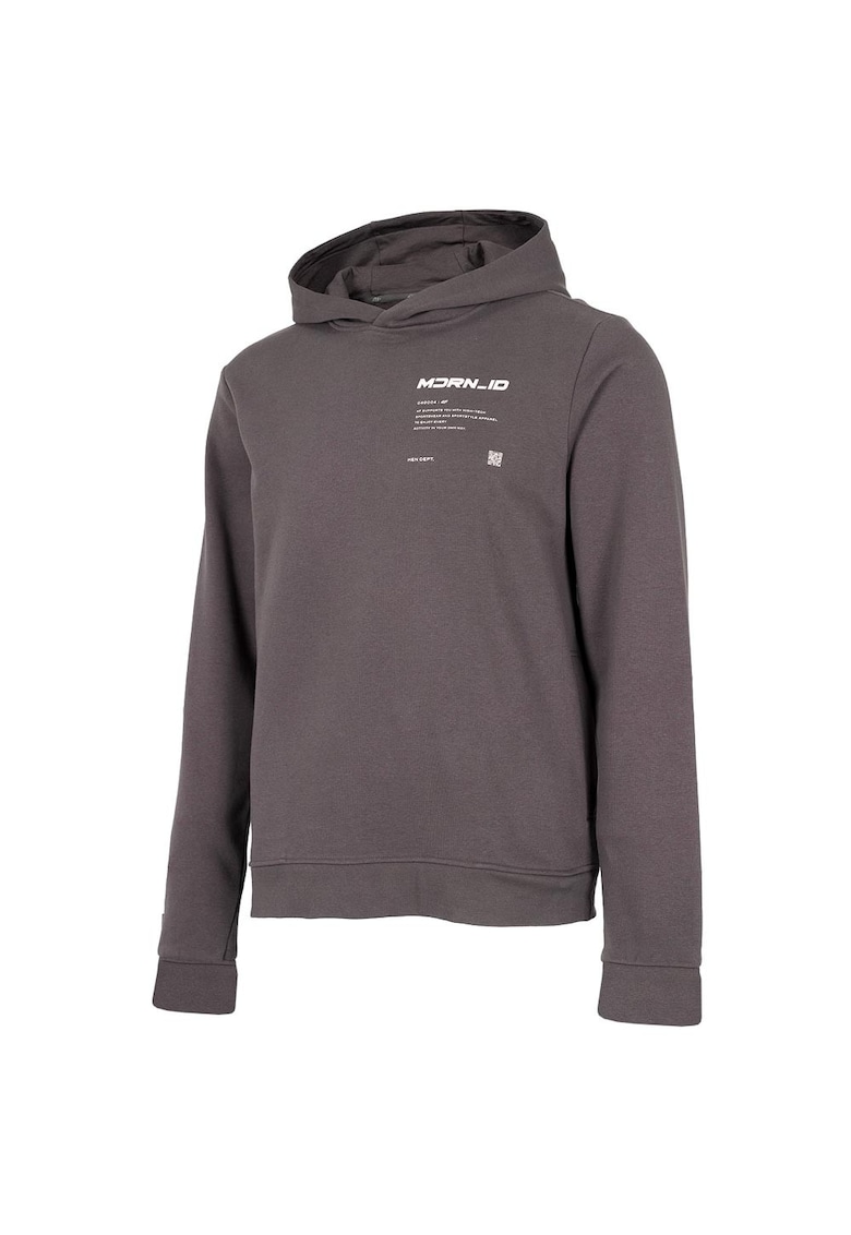 Hanorac sport barbati H4Z22-BLM025 - Bumbac/Poliester - Gri inchis -