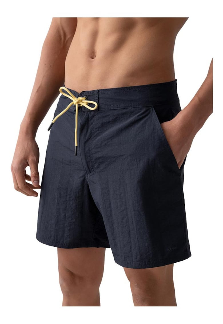 Costum de baie negru - talie elastica - doua buzunare laterale - 100% poliester