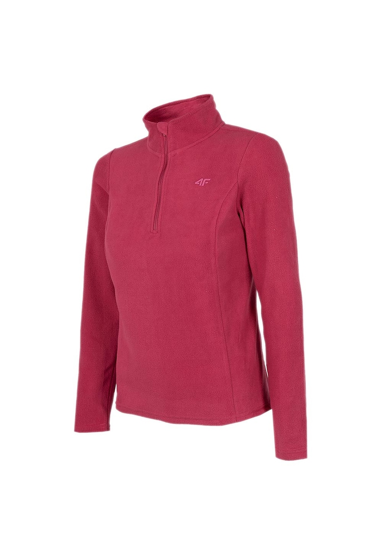 Bluza sport dama - slim fit - guler inalt - rosu - poliester