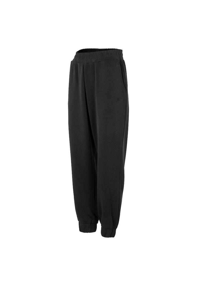 Pantaloni sport dama H4Z22-SPDD022 - Poliester/Modal - Negru -