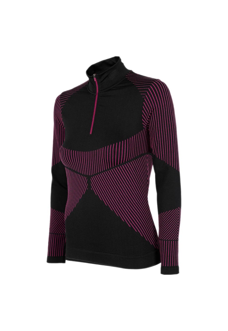 Bluza sport izotermica - slim - neagra - poliamida - fara cusaturi -