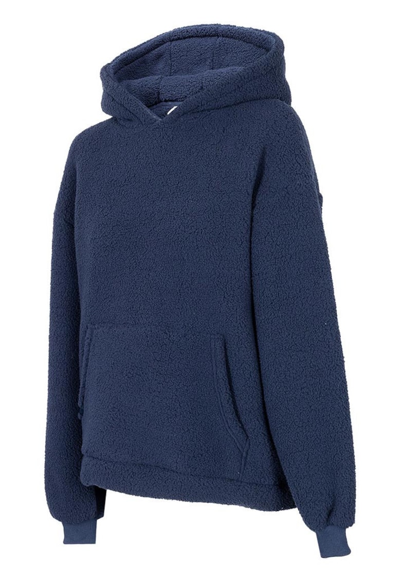 Hanorac dama gluga integrata - bleumarin - poliester -