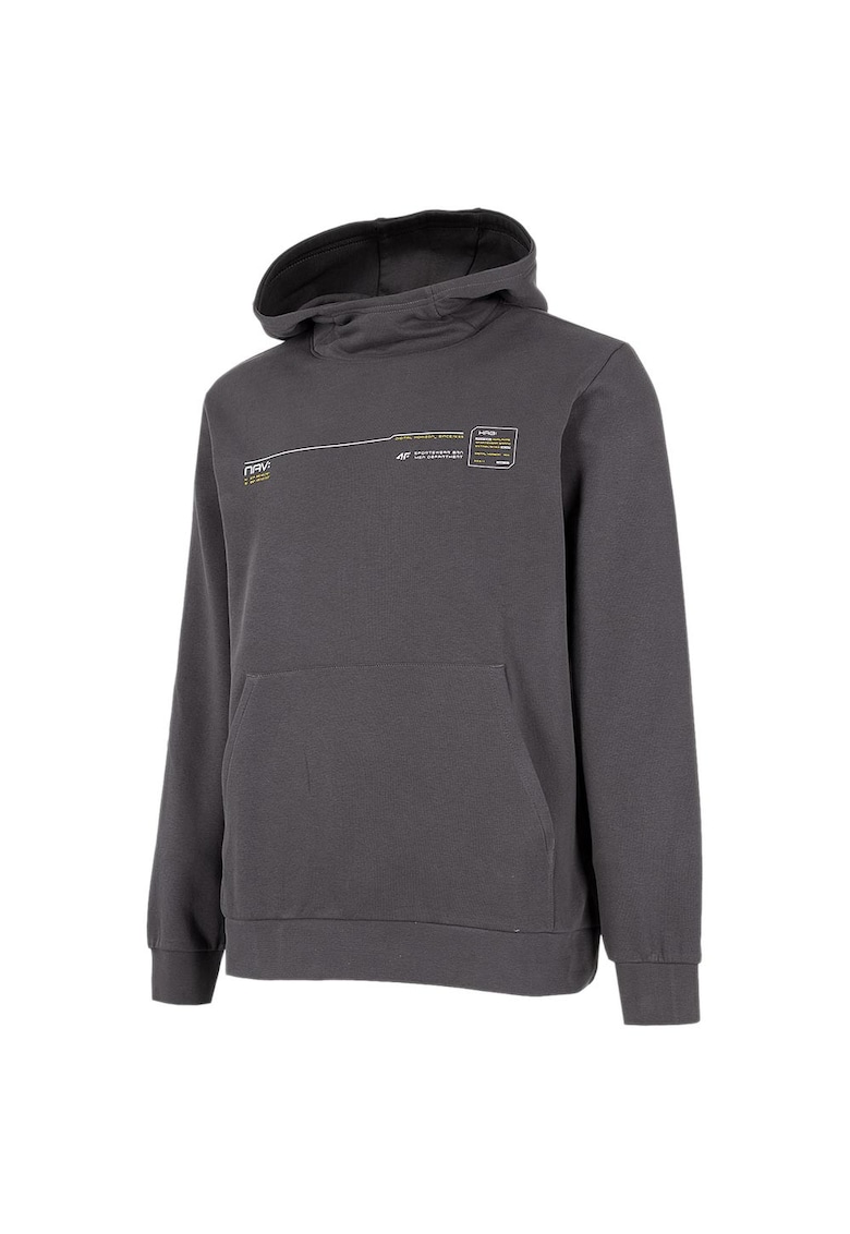 Hanorac sport barbati H4Z22-BLM023 - Bumbac/Poliester - Gri -