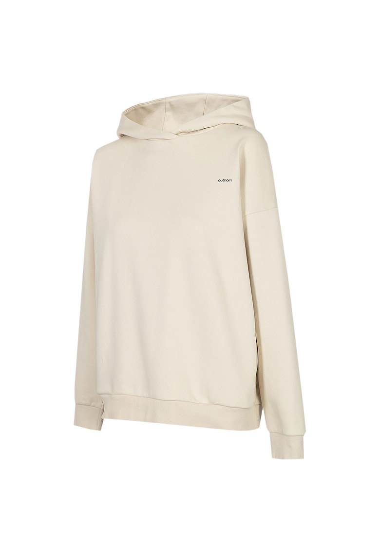 Hanorac sport dama croiala regulata - gluga integrata - bumbac/poliester - bej
