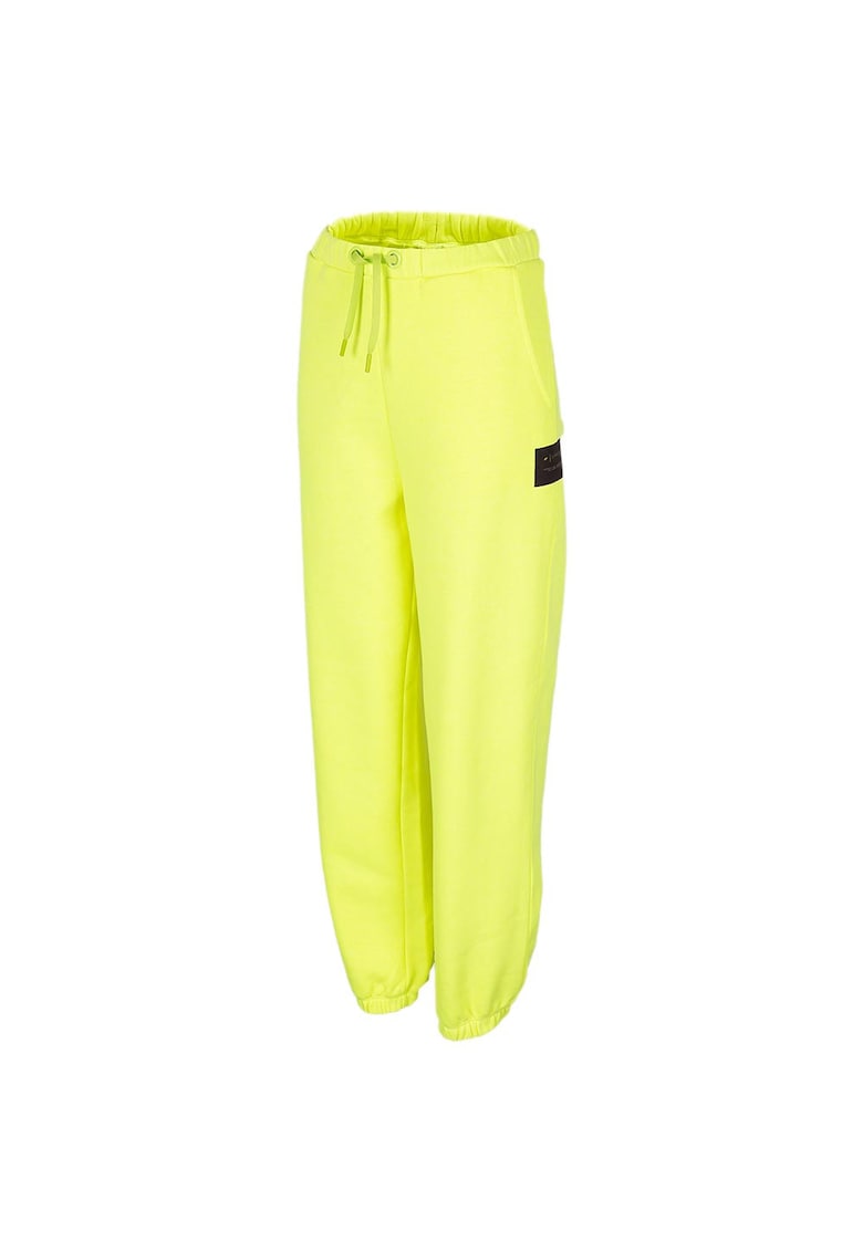 Pantaloni sport dama H4Z22-SPDD012 - Bumbac/Poliester - Galben
