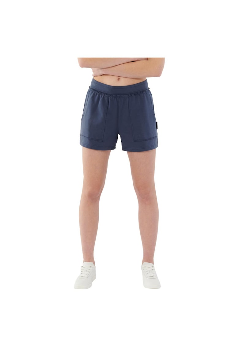 Pantaloni sport scurti dama HOL21-SKDD609 - Bumbac/Elastan - Albastru inchis