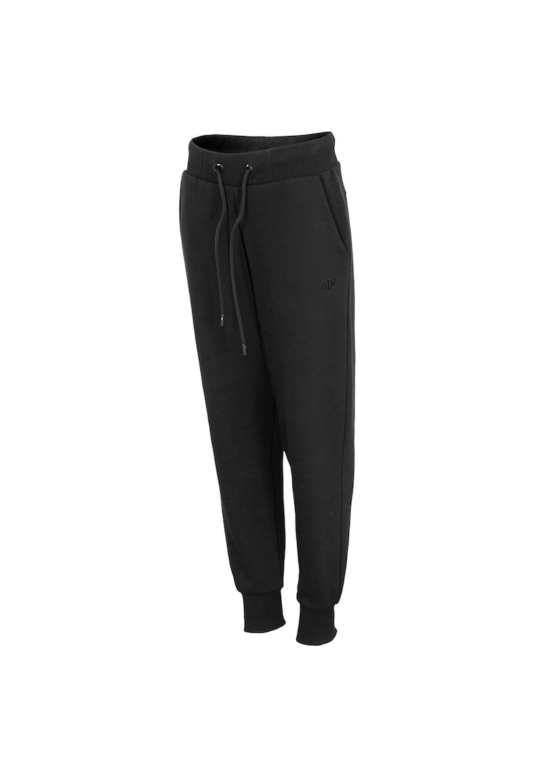 Pantaloni sport dama H4Z22-SPDD350 - Bumbac/Poliester - Negru