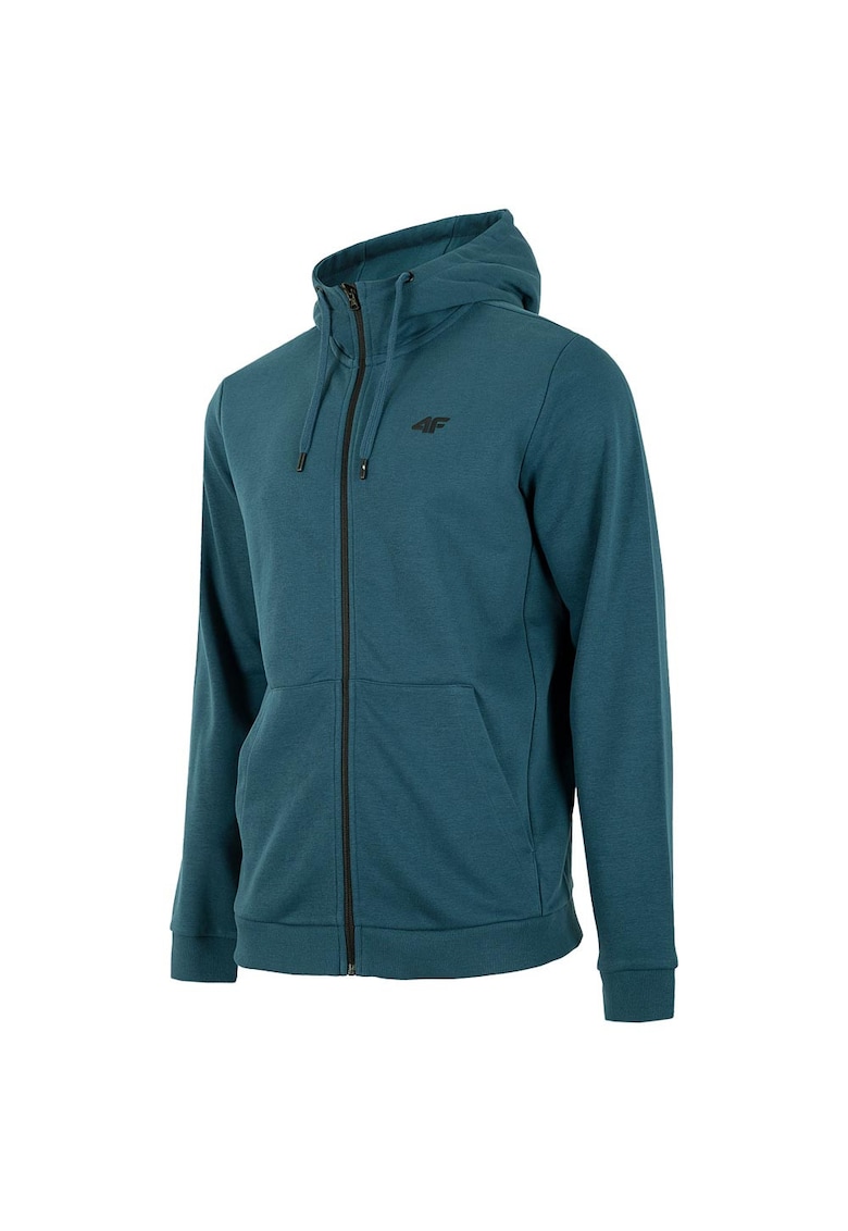 Hanorac sport barbati croiala regulata - gluga cu snur - bumbac/poliester - verde