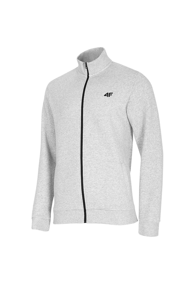 Jacheta sport regular fit - gri - bumbac si poliester