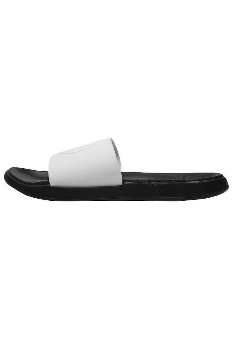 Slapi design slip-on - confortabili - negru/alb - sintetic
