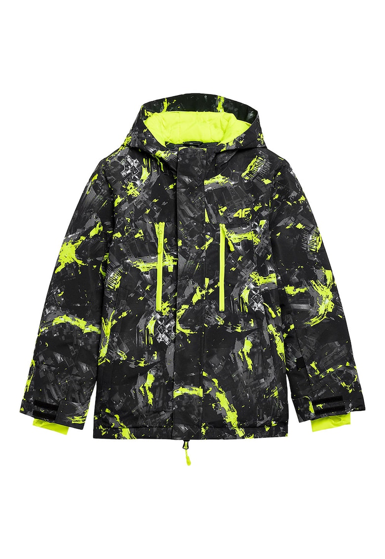 Jacheta de schi copii HJZ21-JKUMN002A - impermeabila - poliester - negru/galben -