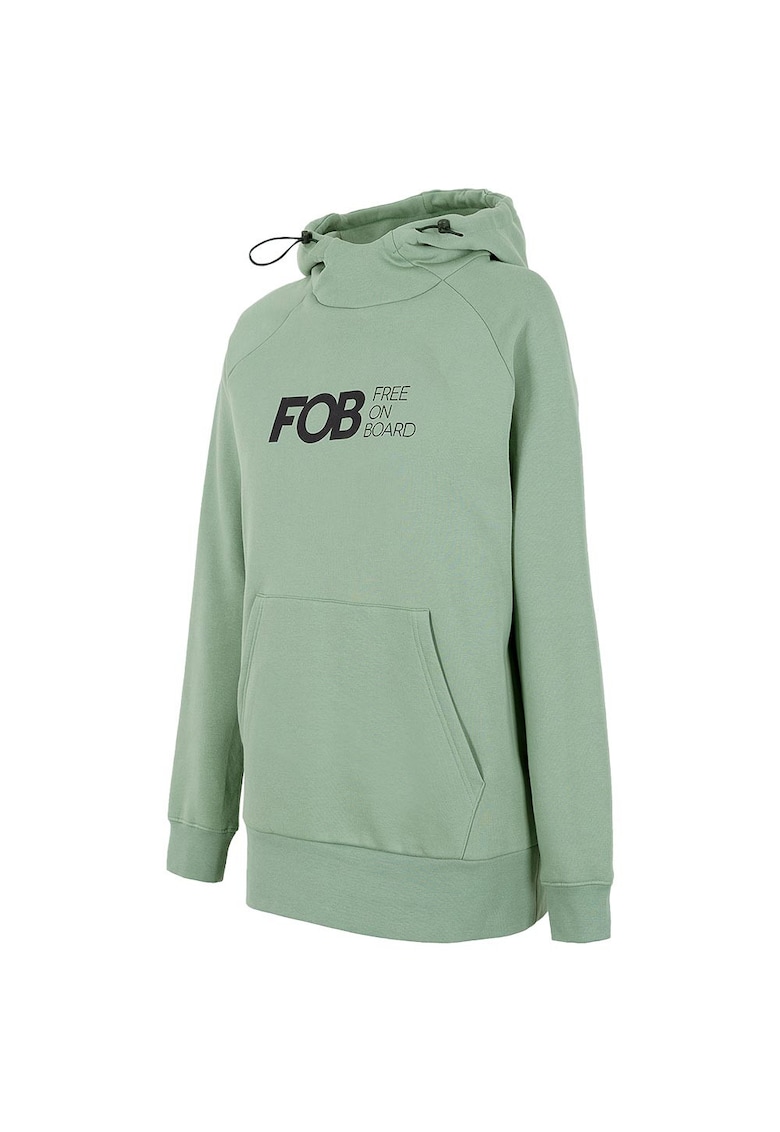Hanorac sport dama maneci raglan - buzunar cangur - verde - bumbac -