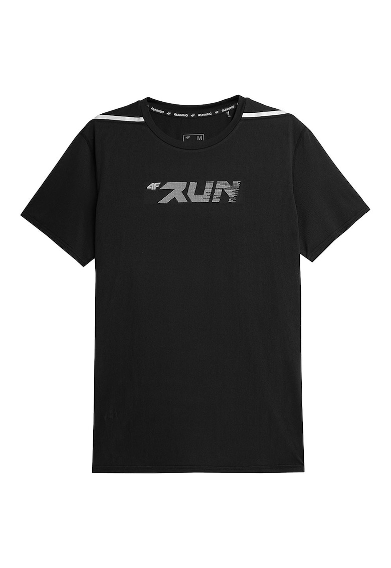Tricou sport barbati maneca scurta - negru - material poliester/elastan -