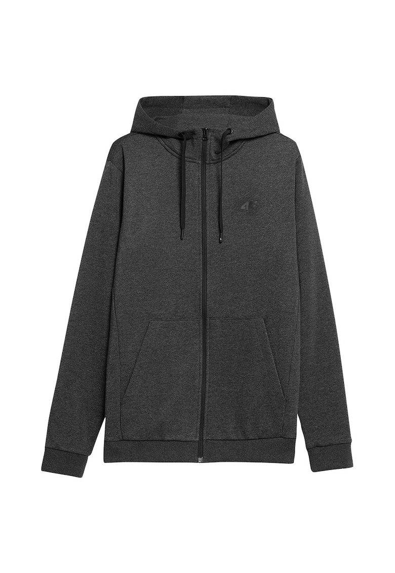Hanorac sport barbati gluga - 80% bumbac - 20% poliester - gri -