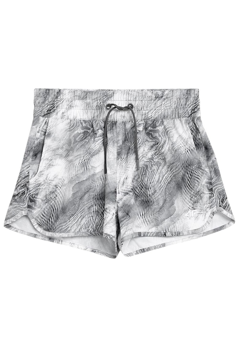 Pantaloni scurti sport dama H4L22-SKDT011 - Poliester/Elastan - Gri
