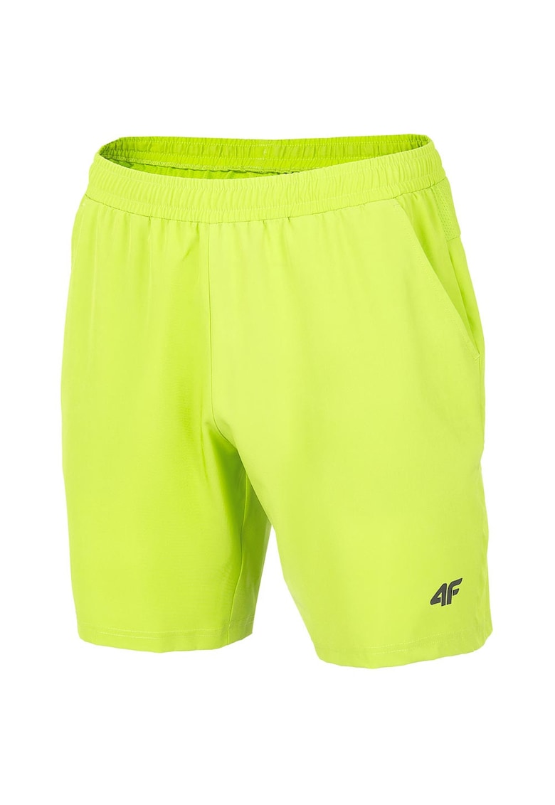 Pantaloni sport barbati H4L22-SKMF010 - talie elastica - poliester/elastan - verde lime