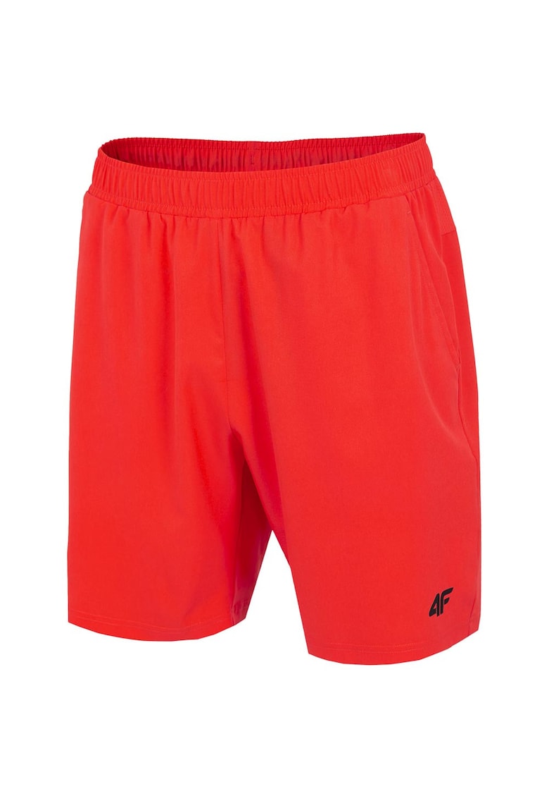 Pantaloni sport barbati H4L22-SKMF010 - talie elastica - uscare rapida - poliester/elastan - rosu