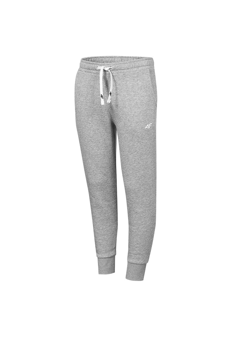 Pantaloni de trening pentru copii HJL22-JSPDD001 - talie elastica - buzunare laterale - poliester/bumbac - gri