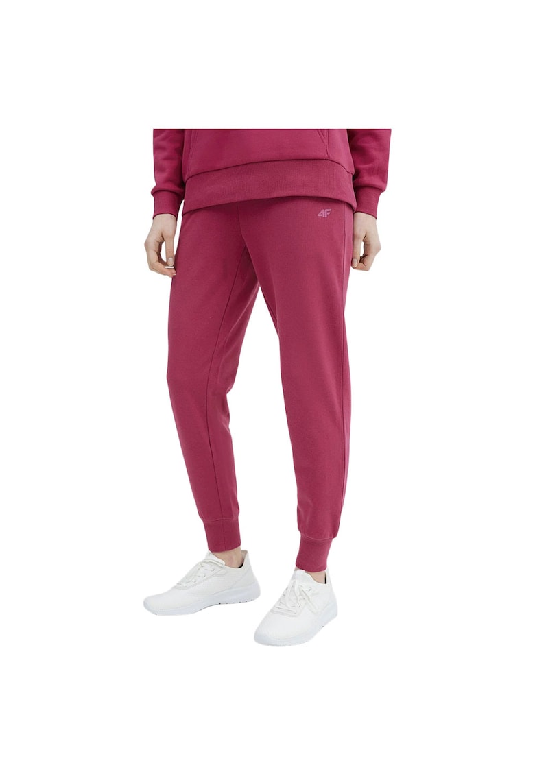 Pantaloni sport dama SS23TTROF229 - 4F - Bumbac/Poliester - Visiniu