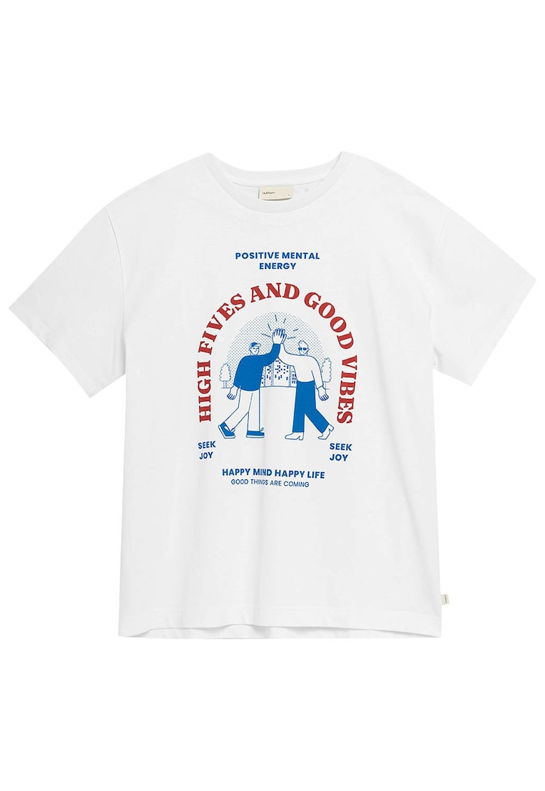 Tricou cu maneca scurta barbati - alb - material usor