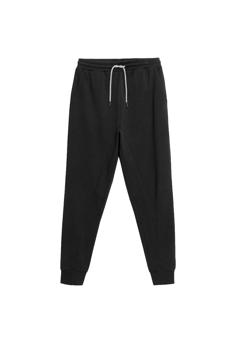 Pantaloni sport barbati OTHSS23TTROM191 - talie elastica - bumbac/poliester - negru -