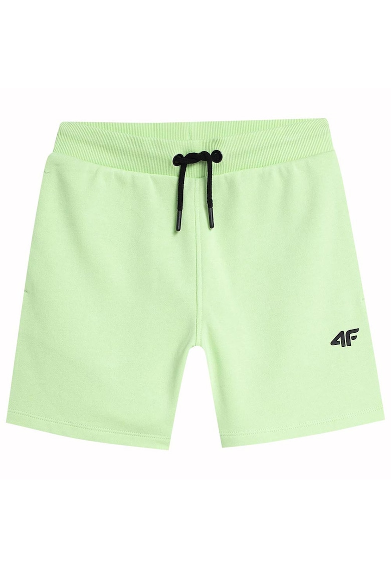 Pantaloni scurti copii talie elastica - verde - bumbac/poliester