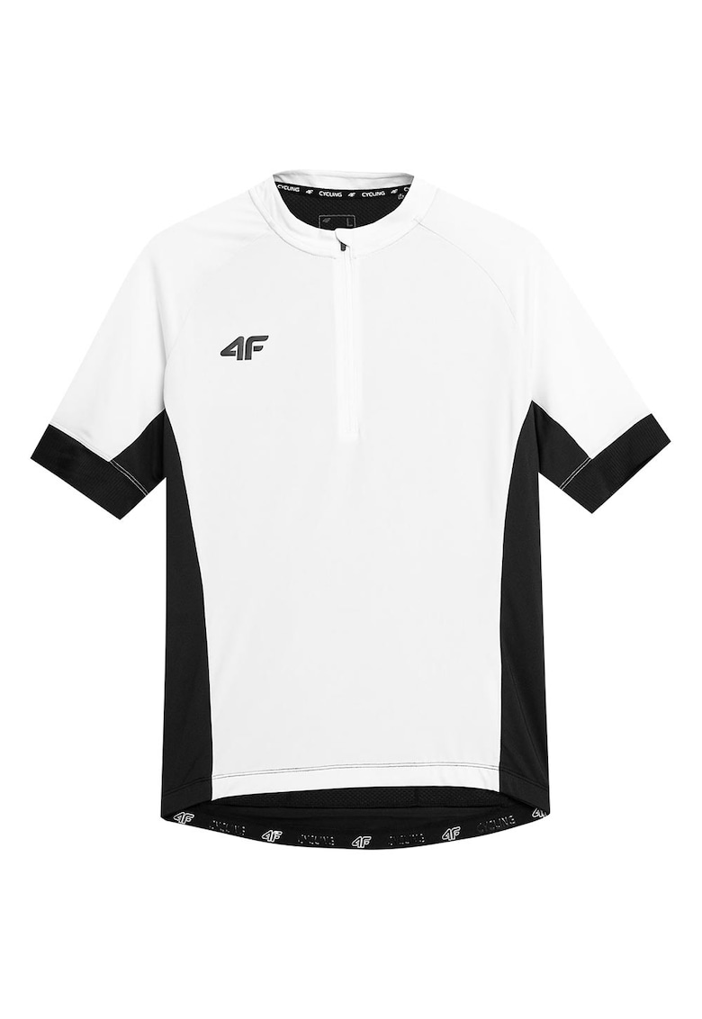 Tricou barbati slim fit - detalii reflectorizante - guler inalt - poliester-elastan -