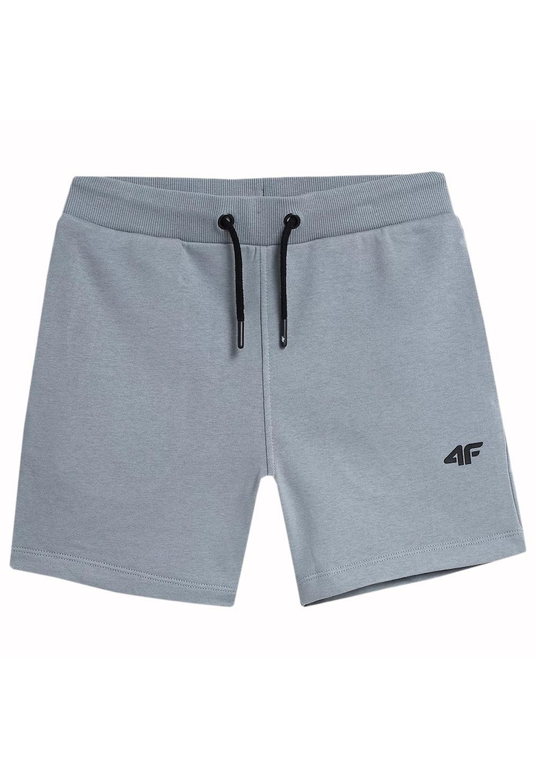 Pantaloni scurti copii talie elastica - gri - bumbac/poliester