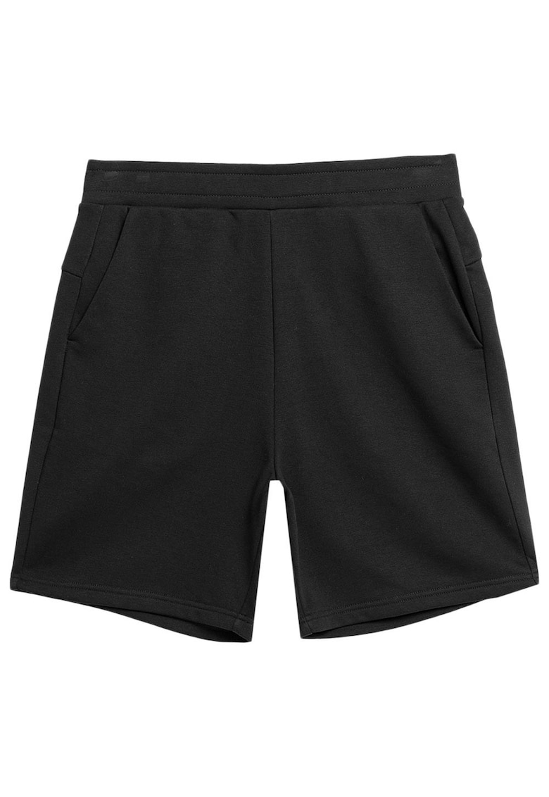 Pantaloni scurti barbati - doua buzunare laterale - bumbac/poliester - Negru