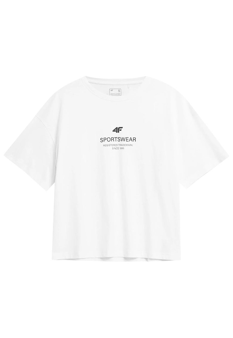 Tricou dama maneca scurta - croiala confortabila - decolteu rotund - bumbac organic - alb -