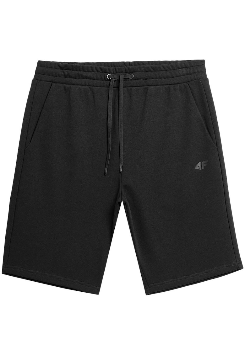 Pantaloni scurti croiala regulata - negru - bumbac/poliester