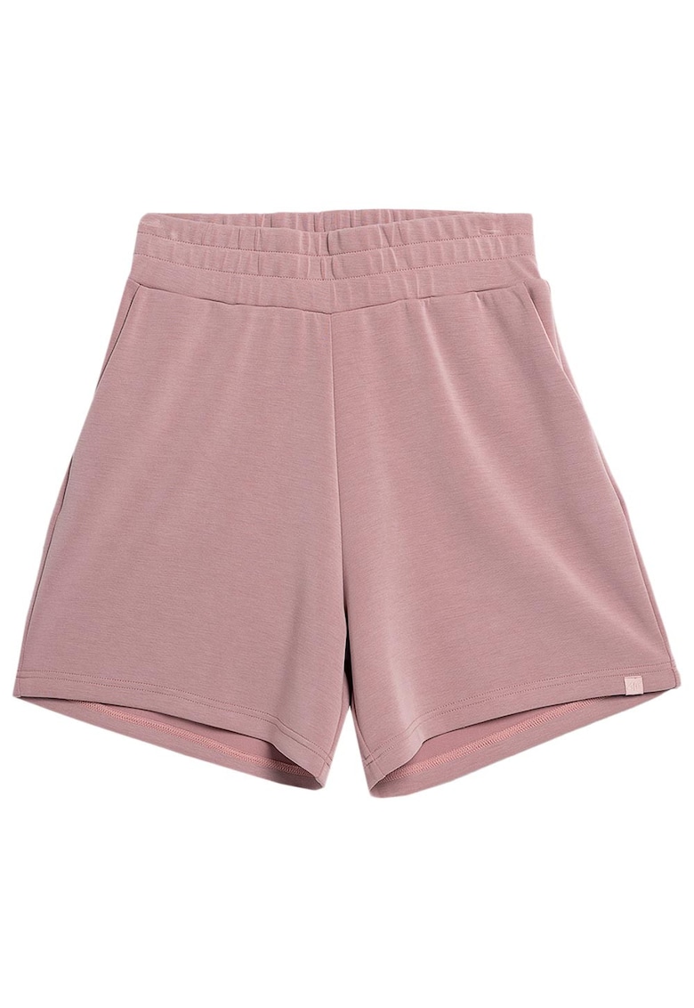 Pantaloni scurti sport dama SS23TSHOF171 - 4F - Bumbac/Poliester - Roz