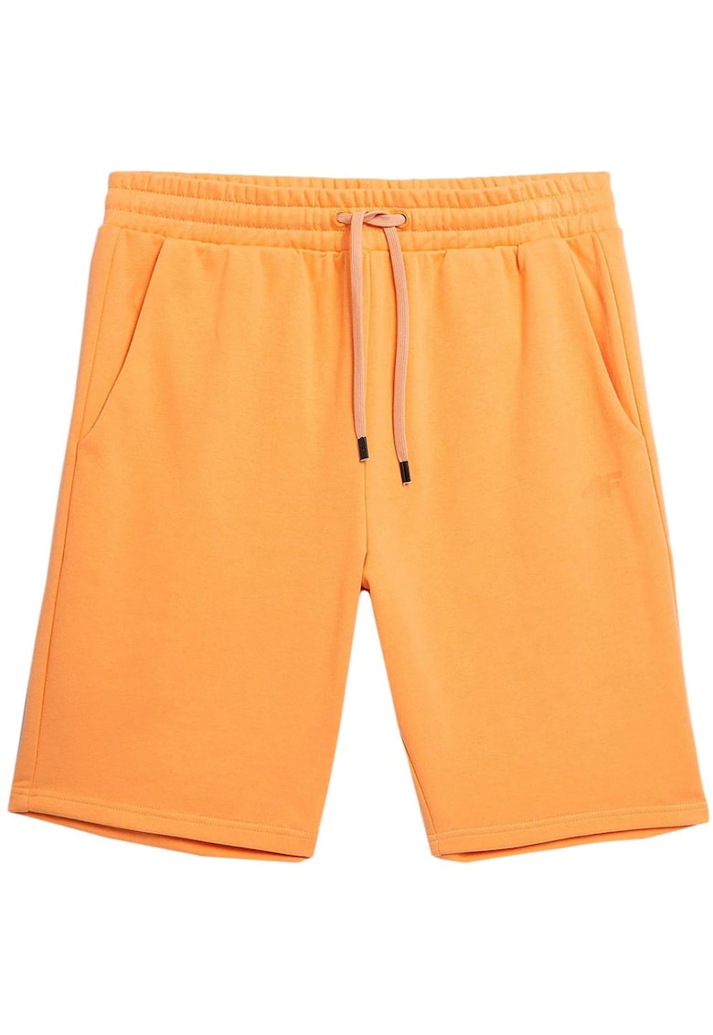 Pantaloni scurti galben - bumbac/poliester - croiala regulata - buzunare laterale