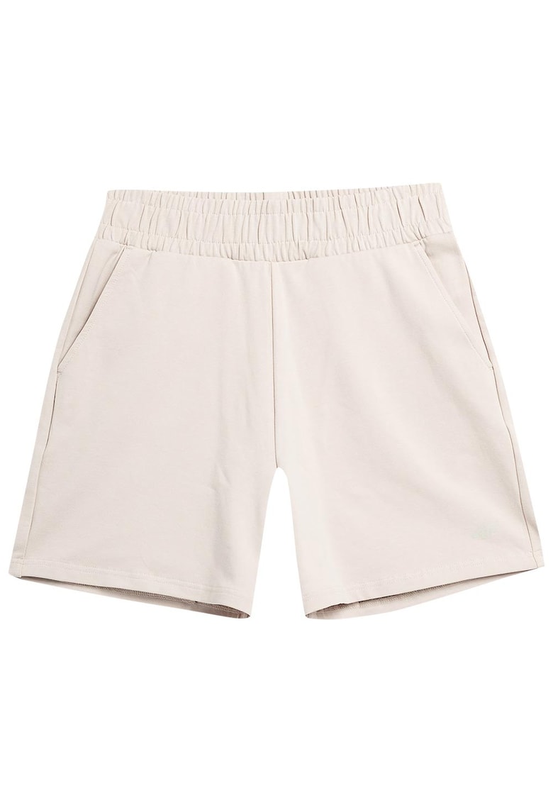 Pantaloni scurti sport dama SS23TSHOF070 - 4F - Bumbac/Elastan - Bej