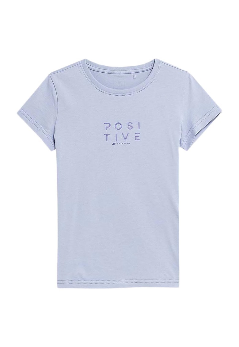 Tricou copii croiala regulata - imprimeu pe piept - albastru - bumbac - 4FJSS23TTSHF383