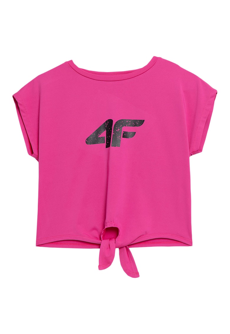 Tricou copii roz - poliester - croiala regulata - decolteu rotund