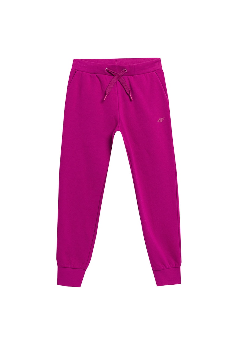 Pantaloni sport copii croiala regulata - talie elastica - roz - bumbac
