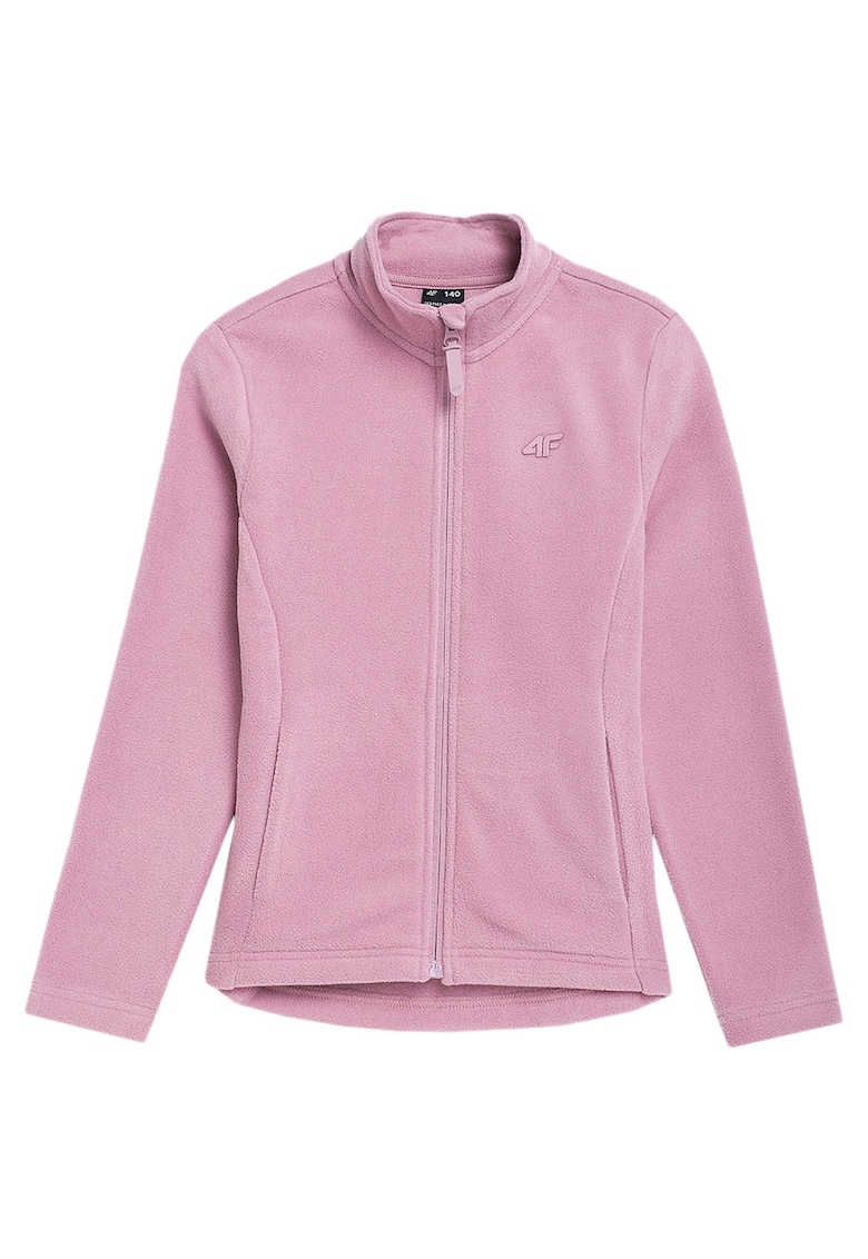 Jacheta sport croiala regulata - guler ridicat - 100% poliester - microfleece