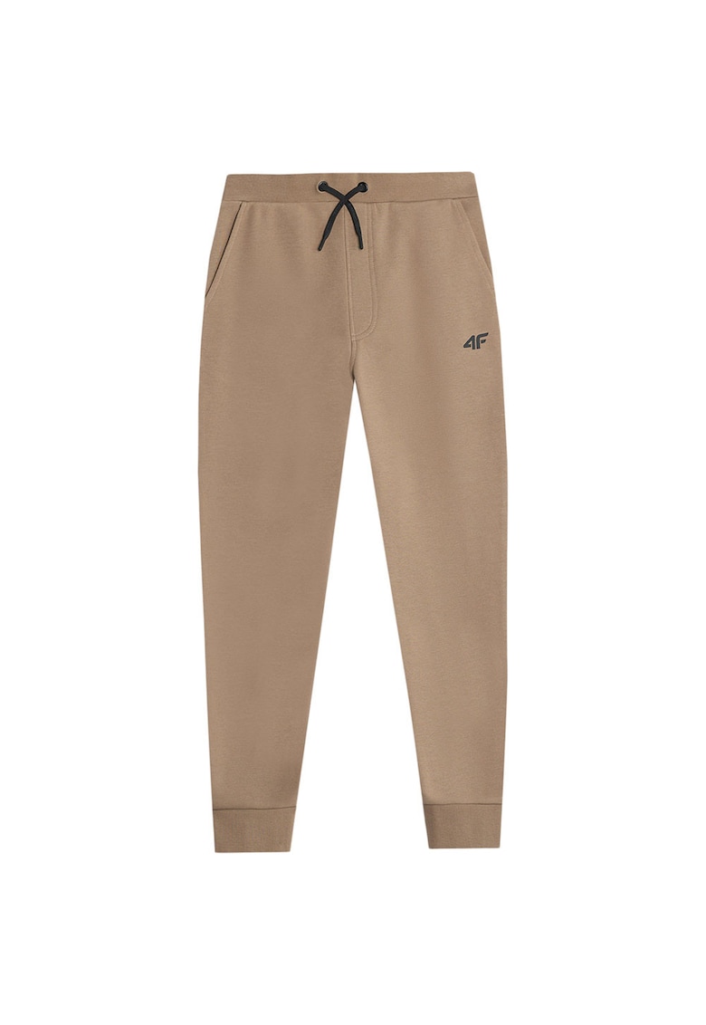 Pantaloni sport copii croiala regulata - talie elastica - maro - bumbac