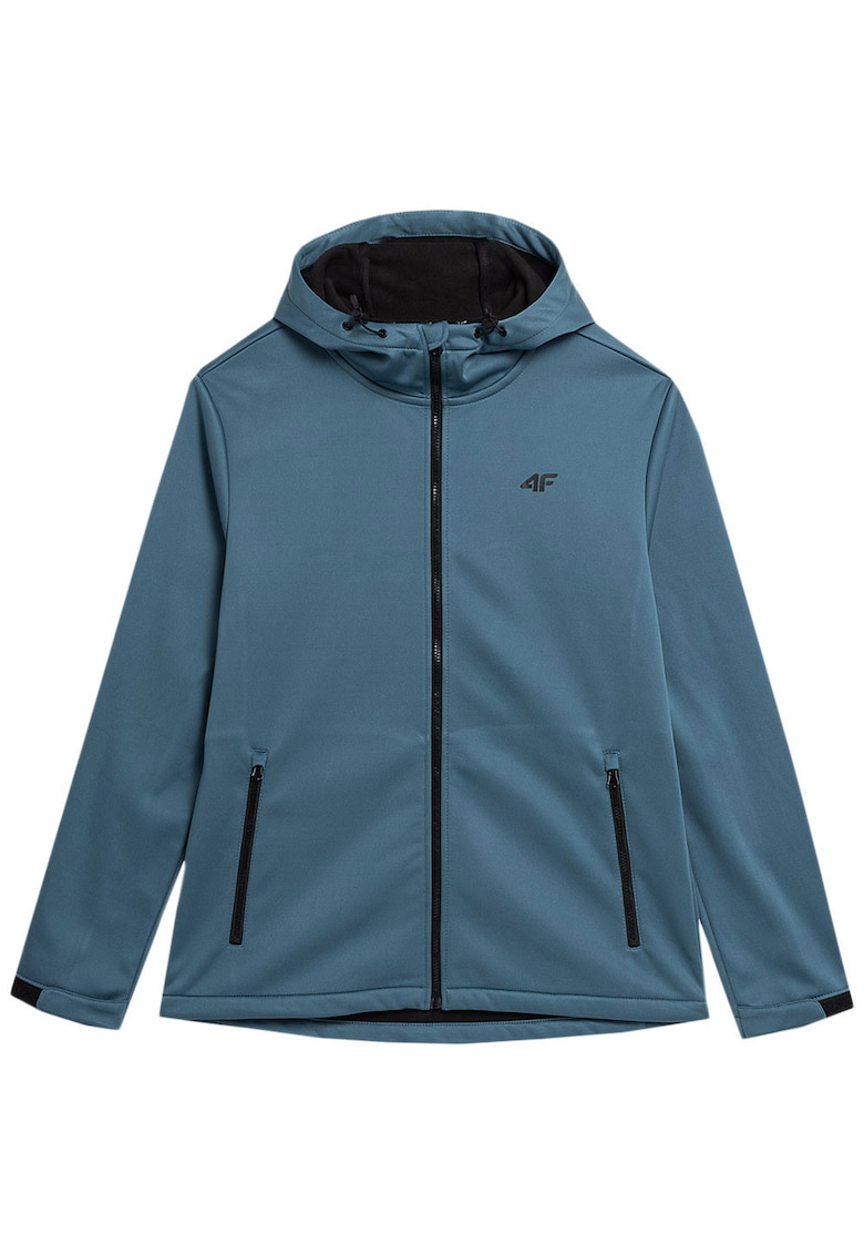 Jacheta softshell barbati gluga - Albastru