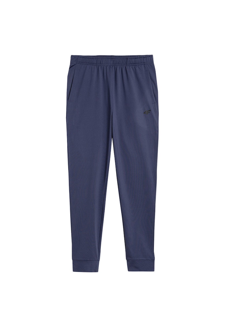 Pantaloni de trening pentru barbati - 4FAW23TFTRM350 - poliester/elastan - bleumarin