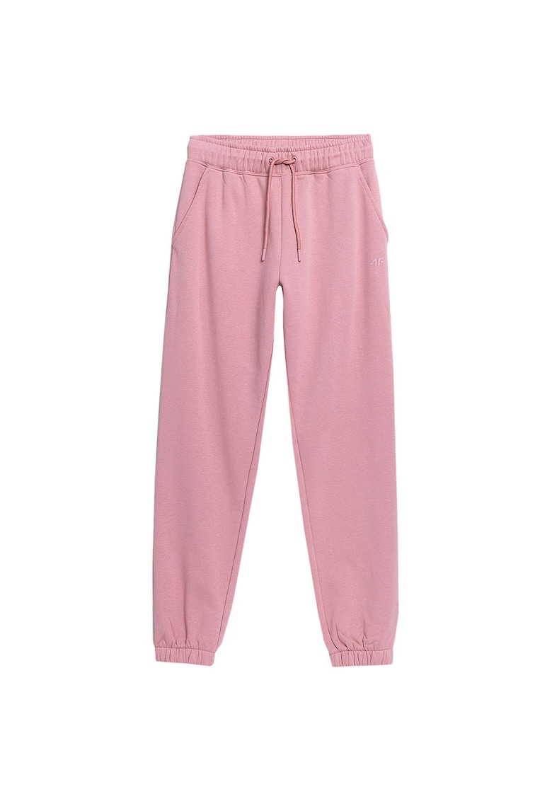 Pantaloni sport dama AW23TTROF475 - 4F - Bumbac/Poliester - Roz