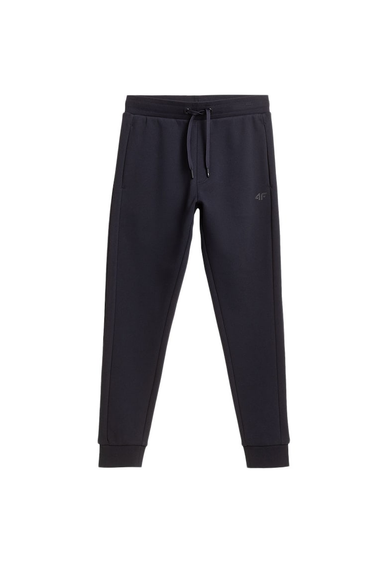 Pantaloni de trening pentru barbati - 4FAW23TTROM452 - poliester/bumbac - negru