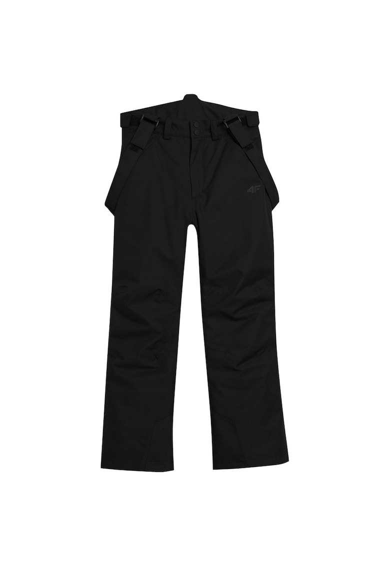Pantaloni ski copii impermeabili - ajustabili - negru - poliester -
