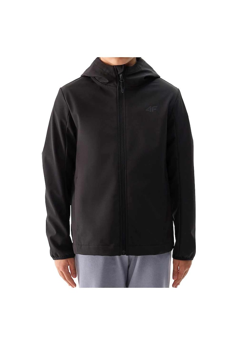 Hanorac sport copii jacheta softshell - protectie impotriva vantului si ploii - culoare neagra - material compozit