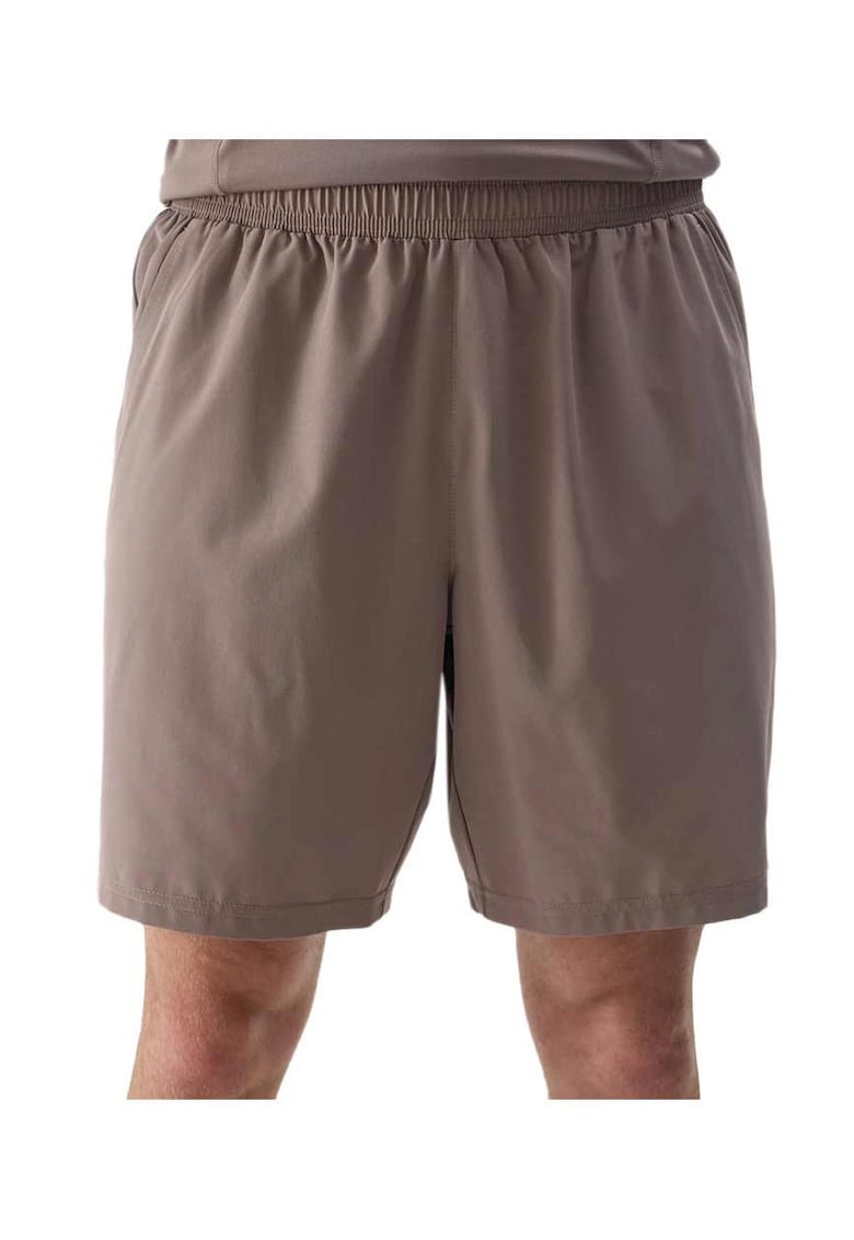 Pantaloni scurti croiala regulata - talie elastica - poliester - Bej