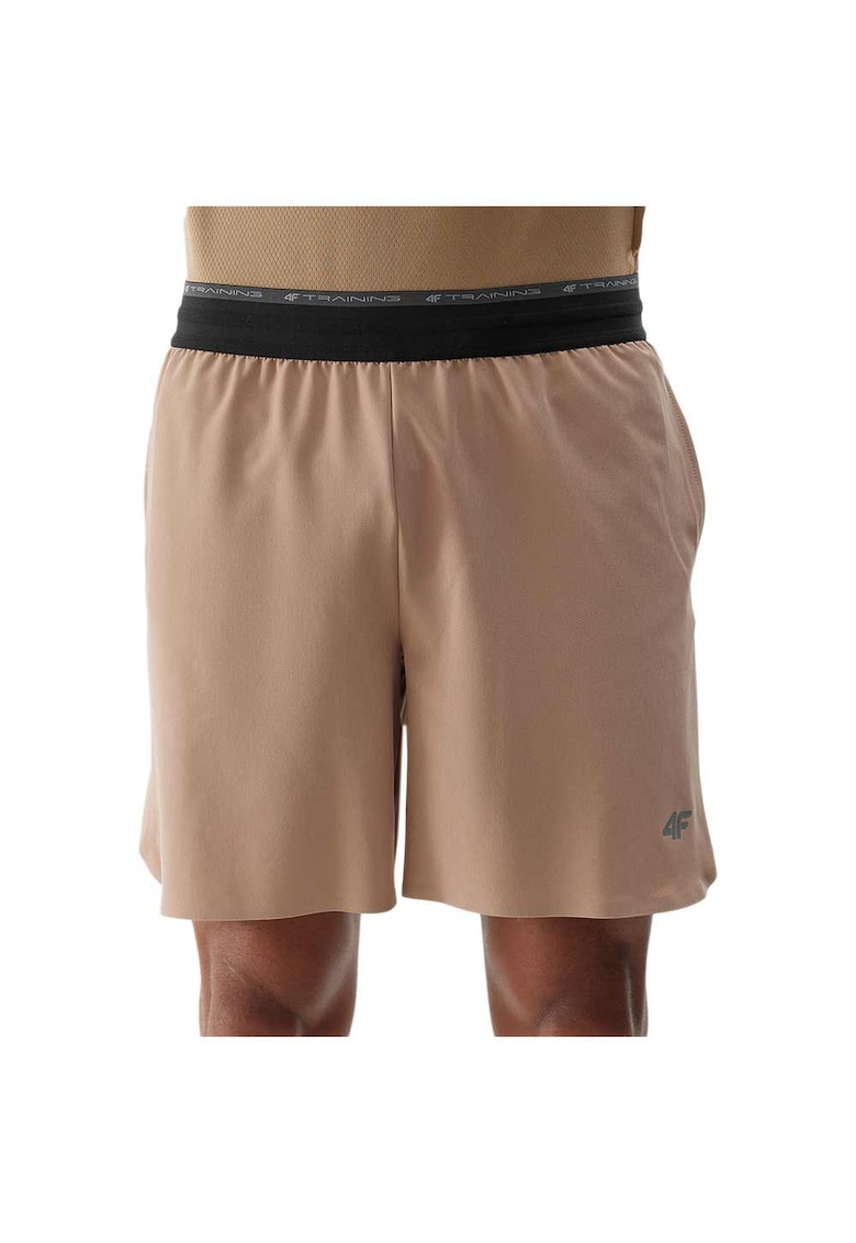 Pantaloni scurti 4FWSS24TFSHM493 - poliester/elastan - bej