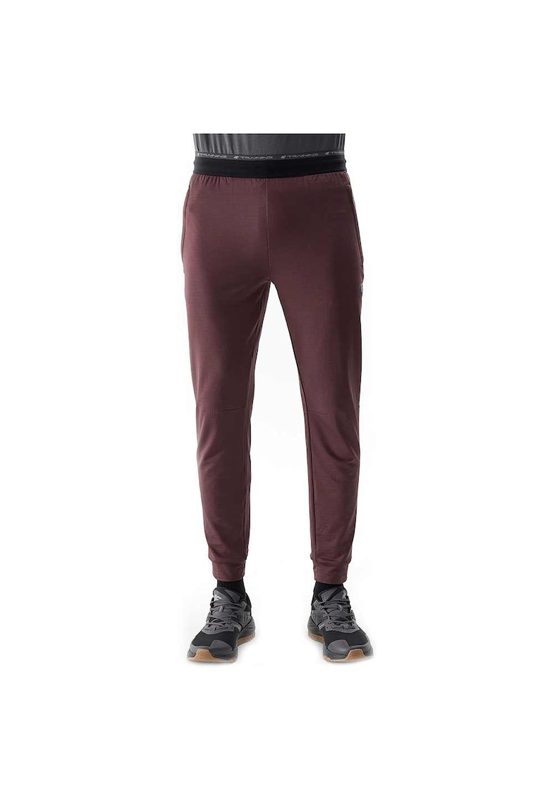 Pantaloni sport barbati 4FWSS24TFTRM525 - poliester/elastan - maro