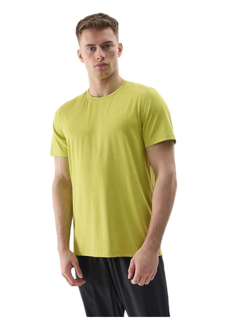 Tricou barbati maneca scurta - galben - poliester reciclat